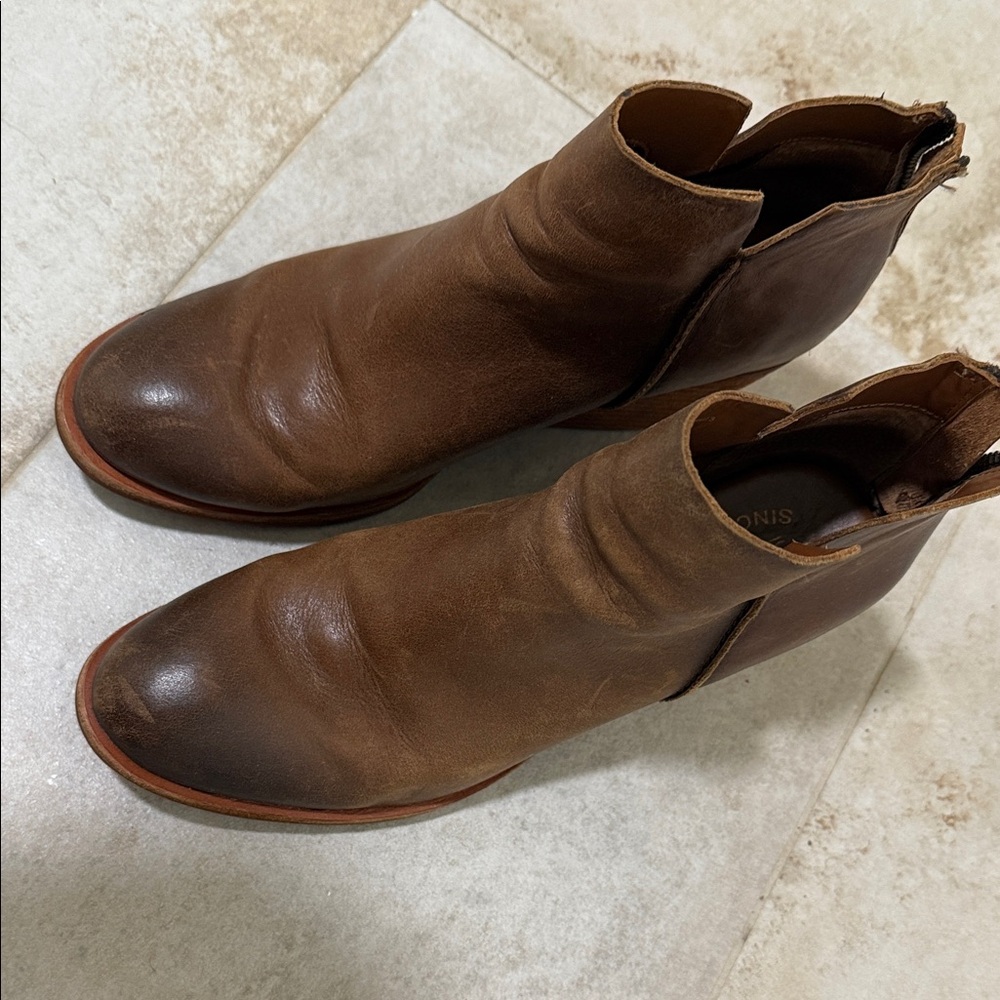 Brown Leather Ankle Boots